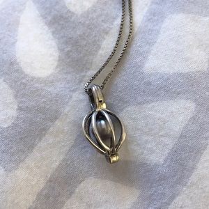 Silver Grey Pearl Necklace